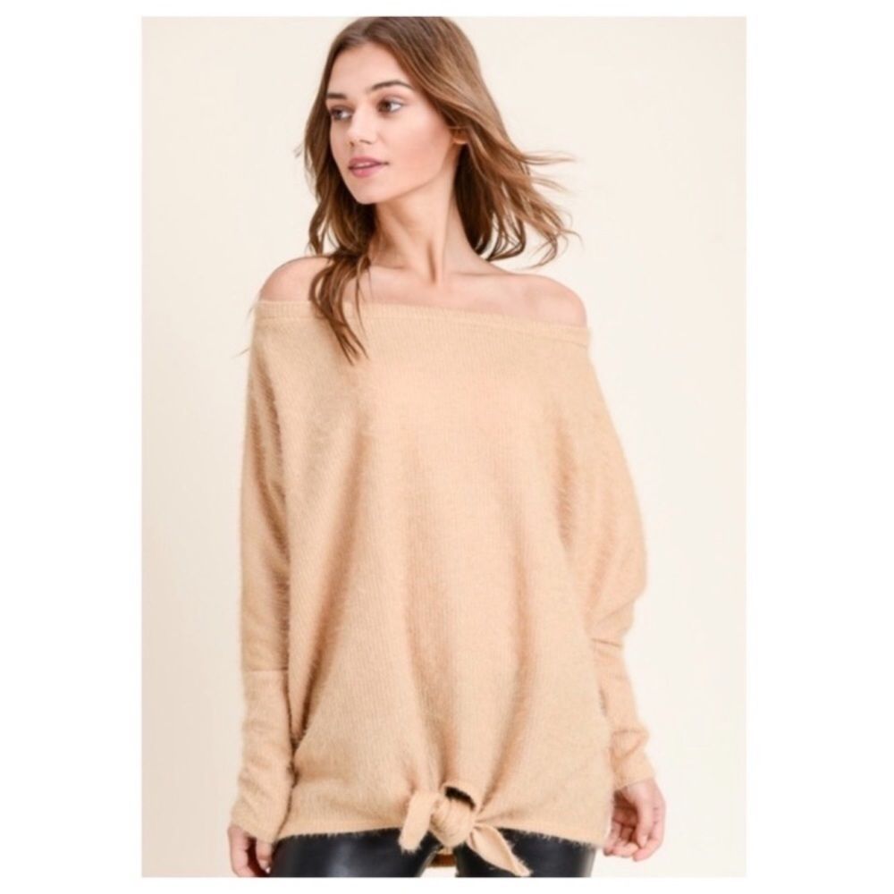 Cream Fuzzy Fall Sweater - Picture 2 of 3